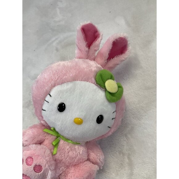 TY Beanie Babies‎ Baby Hello Kitty Plush in Pink Bunny Easter Bunny Costume 8" - Picture 7 of 9